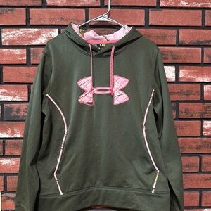 Under Armour Pink and Green Hoodie